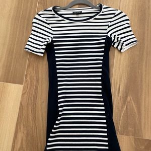 Topshop stripe short sleeve dress